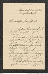 Nachlass Franz Steindachner, Brief von C. Heller an Franz Steindachner (10.10.1913), Inv.Nr. 212.10, Seite 1